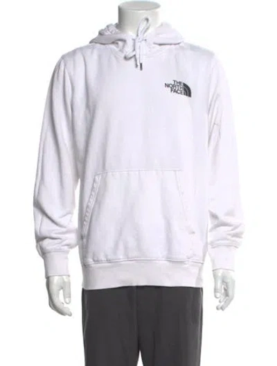 Pre-owned The North Face Graphic Print Crew Neck Hoodie In White