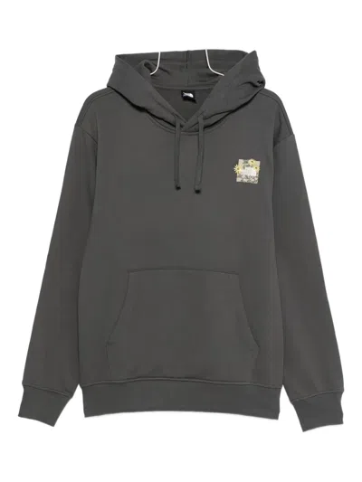 The North Face Graphic-print Hoodie In Gray