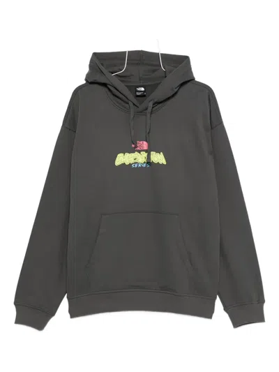 The North Face Graphic-print Hoodie In Gray