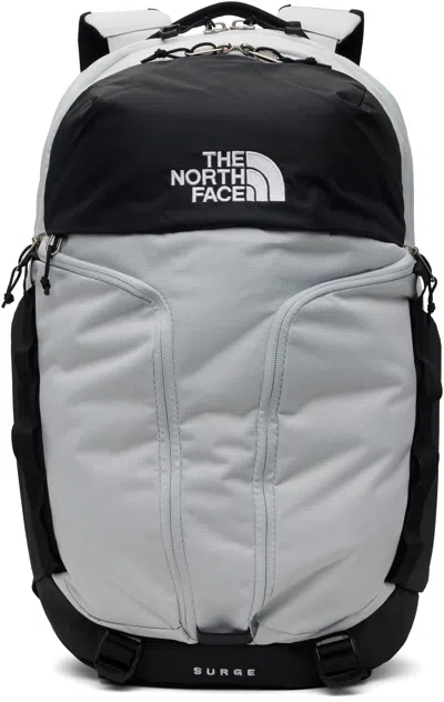 The North Face Gray & Black Surge Backpack In 51s Tin Grey Dark He