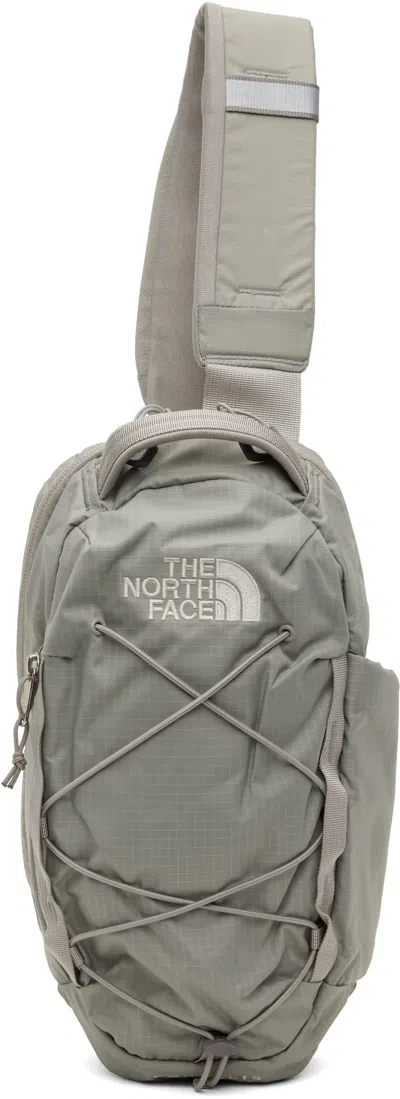 The North Face Gray Borealis Sling Backpack In Bi2 Stone Slab/calac
