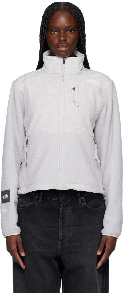The North Face Gray Re-grind Denali Jacket In Le7 Raw Undyed