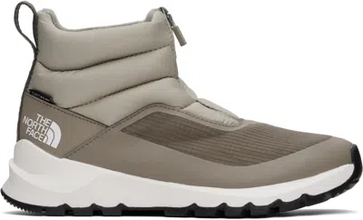 The North Face Gray Thermoball Progressive Zip Ii Waterproof Boots In 5ii Clay Grey/cavern
