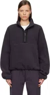 The North Face Gray Tnf Red Box 1/2 Zip Fleece Jacket