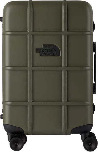 The North Face Green All Weather 4-wheeler 22 Suitcase In Taupe Green/blk 4wc