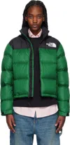 The North Face Green & Black 1996 Retro Nuptse Jacket In Nl1 Evergreen