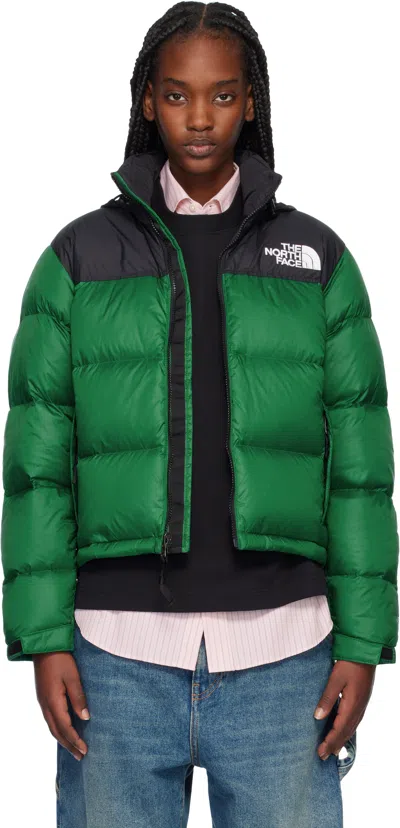 The North Face Green & Black 1996 Retro Nuptse Jacket In Nl1 Evergreen