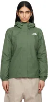 The North Face Green Antora Rain Jacket In Hch Duck Green