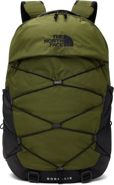 The North Face Green Borealis Backpack In Olive/black 4fr