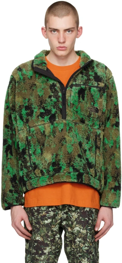 The North Face Green Extreme Pile Jumper In Emerald