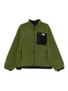 The North Face Reversible Fleece Jacket Wind Protection In Green