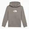 THE NORTH FACE GREY COTTON HOODIE WITH LOGO