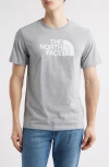 The North Face Half Dome Logo Graphic T-shirt In Pale Grey Heather/white