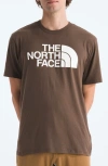 The North Face Half Dome Logo Graphic T-shirt In Smokey Brown
