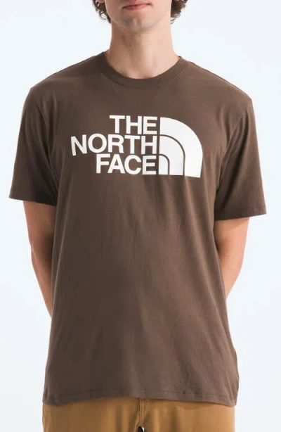 The North Face Half Dome Logo Graphic T-shirt In Smokey Brown