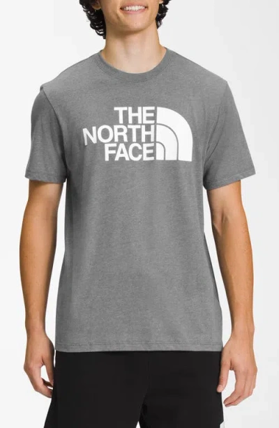 The North Face T-shirt Menheather Gray Short Sleeve Crew Neck Pullover Asm157