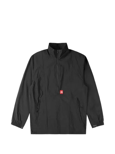 The North Face Nylon Jacket Logo Patch High Collar In Black