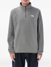 The North Face Half-zip Long-sleeve Fleece Top In Gray