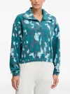 The North Face Half-zip Patterned Sweatshirt In Blue