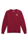 The North Face Heritage Patch Crewneck Sweatshirt In Beetroot/heritage Patch