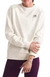 The North Face Heritage Patch Crewneck Sweatshirt In White Dune In Neutral