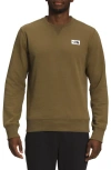 The North Face Heritage Patch Crewneck Sweatshirt In Military Olive