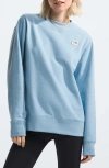 The North Face Heritage Patch Crewneck Sweatshirt In Steel Blue