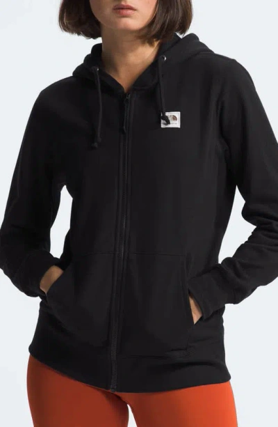 The North Face Heritage Patch Zip Hoodie In Tnf Black/ Tnf White
