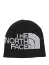 The North Face Stretch Polyester Blend Ribbed Beanie In Black