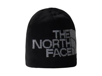 Pre-owned The North Face Highline Reversible Beanie In Black