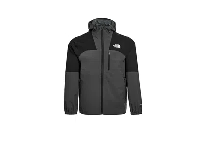 The North Face Hike Packable Shell (little Kid/big Kid) Boy's Coat Tnf Black/asphalt Grey : Sm (7-8 Big Kid), Nylon In Gray