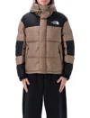 The North Face Modern Color Block Hooded Jacket In Brown