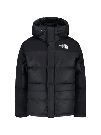 The North Face Himalayan Hooded Down Jacket In Black