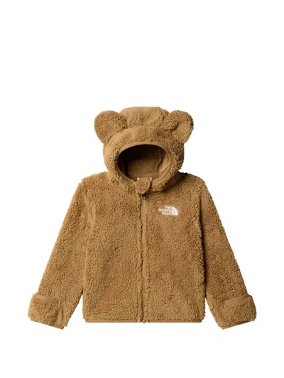 The North Face Babies' Hooded Bear Hoodie In Brown