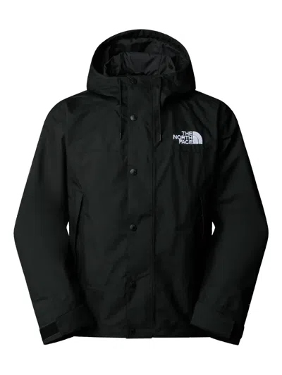 The North Face Hooded Button-fastening Jacket In Black