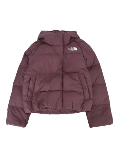 The North Face Kids' Hooded Down Jacket In Brown