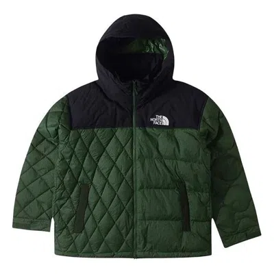 The North Face Hooded Full Zip Puffer Jacket 'green'