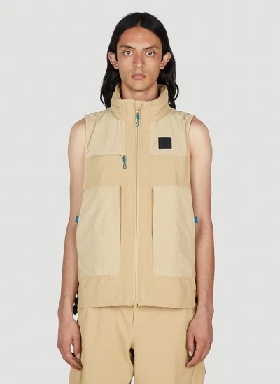 The North Face Hooded Gilet Jacket In Beige
