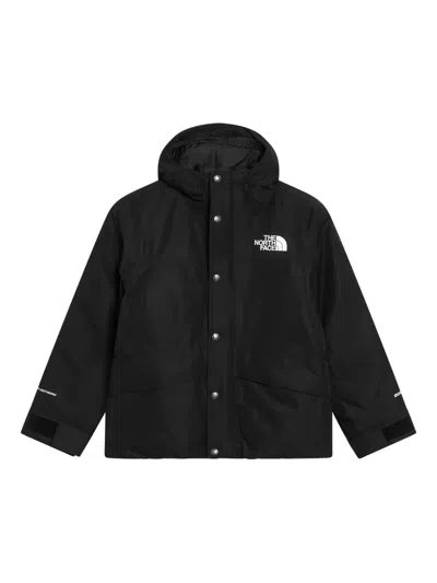 The North Face Kids' Hooded Mountain Down Jacket In Black