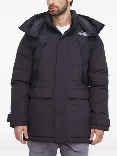 The North Face Hooded Padded Jacket In Black