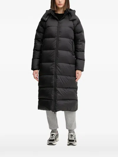 The North Face Hooded Puffer Coat In Black