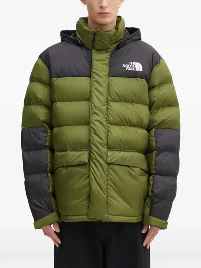 The North Face Hooded Two-tone Jacket In Green
