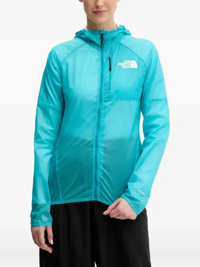 The North Face Hooded Zip Performance Jacket In Blue