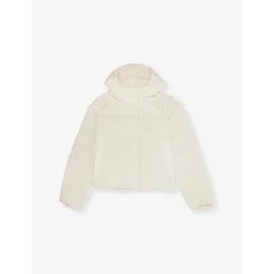 The North Face Kids' White Dune Hooded Zip-pockets Shell-down Jacket 6-20 Years