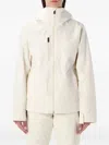 The North Face Hooded Zip Skiwear Jacket In White
