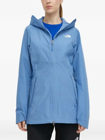 The North Face Hooded Zip-up Performance Jacket In Blue