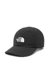 The North Face Black Baseball Cap With Logo Print On The Front In Tech Fabric Man In Black