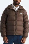The North Face Hydrenalite 600 Fill Power Down Hooded Jacket In Smokey Brown