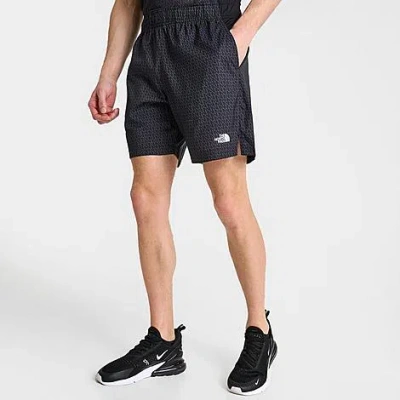 The North Face Inc Men's 24/7 Printed Performance Shorts In Black