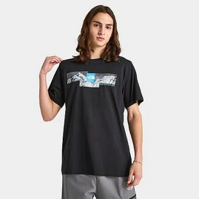 The North Face Inc Men's Mountain Lines T-shirt In Tnf Black/tnf White